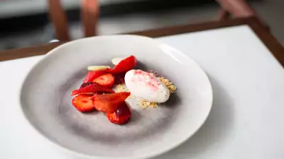 Strawberry, tomato and rosemary at Stem