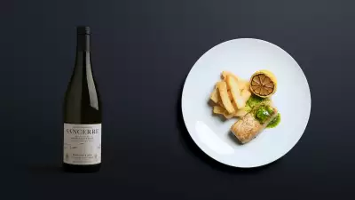 Berry Bros. & Rudd Sancerre 2017 with 'fish and chips'