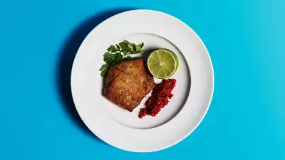 Crab brik with harissa