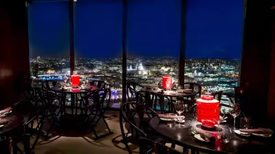 The view of the London skyline from Hutong