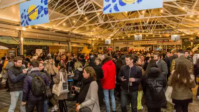 Greenwich Market dressed up for the Foodism 100 awards night