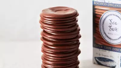 Sea salt milk chocolate wafer thins from Rococo