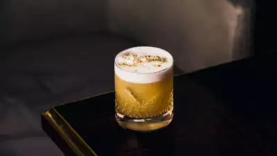 Cedar Oak cocktail from the Bassoon Bar at the Corinthia Hotel London