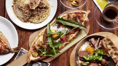 A selection of breakfast dishes at Arabica in London Bridge