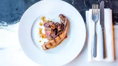 Onglet, radicchio and hibachi