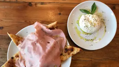 Mortadella and burrata at Zia Lucia