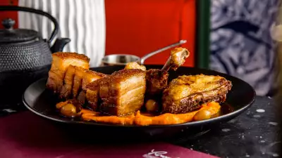 Adobo Romulo style at Romulo Café, Kensington