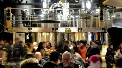 Drinking at German Kraft brewery