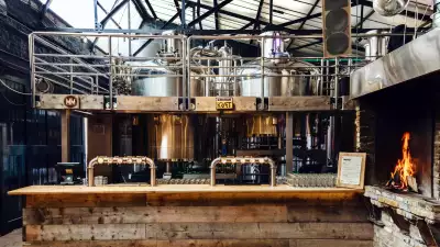 The bar at German Kraft brewery