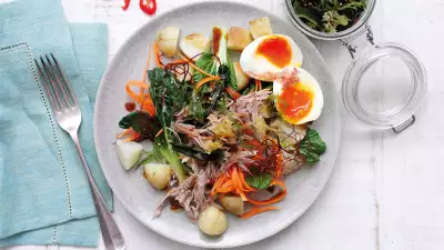 Warm Jersey Royal and seaweed salad