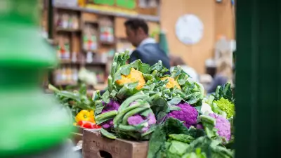 Fresh produce ready to be bought at Borough Market