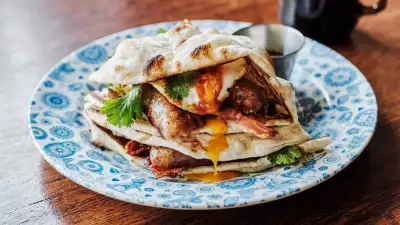 Wrestler's naan roll at Dishoom