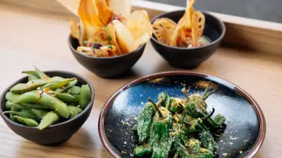 A selection of small plates at Robata