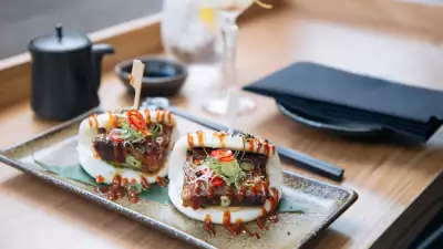 Braised short ribs bao at Robata