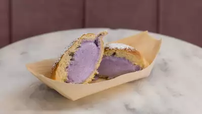 Ube bilog at Mamasons Dirty Ice Cream