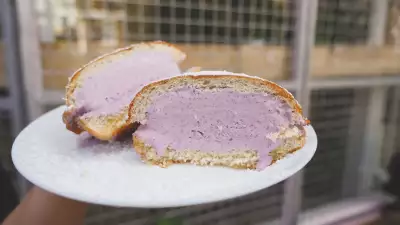 Ube bilog at Mamasons Dirty Ice Cream
