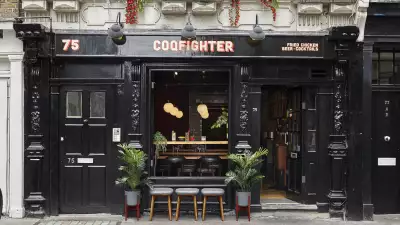 The exterior at Coqfighter in Soho