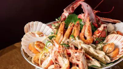 Scallops and prawns at J Sheekey