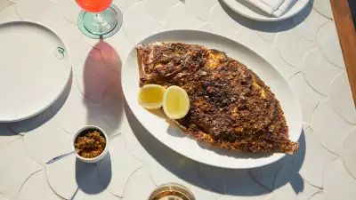 Grilled fish with lemon at Seabird