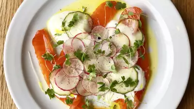 Cured trout at Lupins restaurant