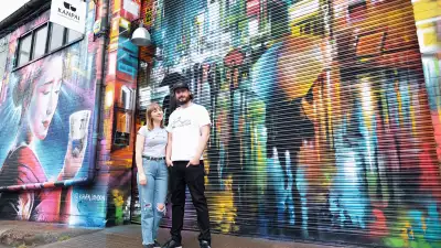 : Lucy and Tom Wilson outside Kanpai’s Peckham brewery