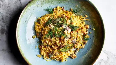 Sardines pasta at Norma
