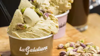 best places to eat vegna food in london, Sicilian Pistacchio sorbet at La Gelatiera