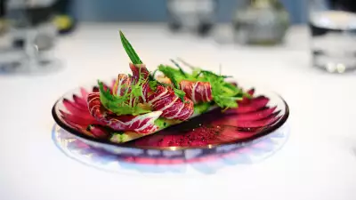 best places to eat vegan food in london, vegan menu dish from Pied à Terre