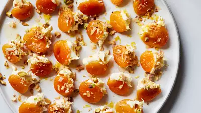 Raul Diaz’s apricots stuffed with kaymak