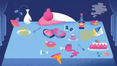 Break-up food; Illustrations by Bárbara Malagoli