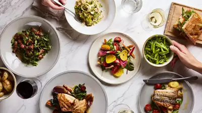 A selection of dishes including the crab salad | Rondo, Holborn