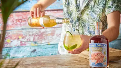 Hawksbill rum being used in a cocktail