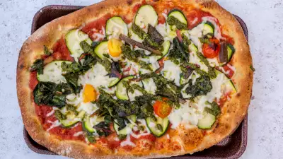 London's best pizza | Flat Earth pizza from above