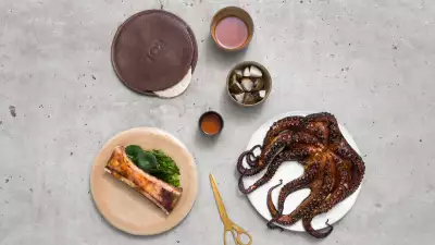 Octopus tacos at KOL restaurant in Marylebone