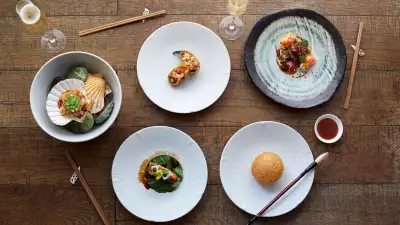 Food at A.WONG restaurant in London