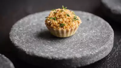 Chicken tartlet at Aulis in London