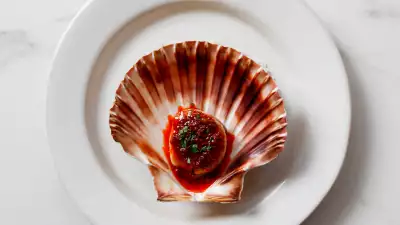 Scallop with Nduja at Luca, Clerkenwell