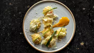 Ravioli at Ombra, Hackney