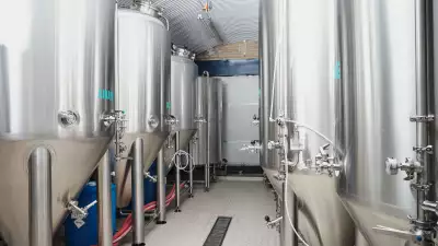Brewing equipment at Villages Brewery in Deptford, London