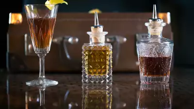 Cocktails and ingredients at Nocturne bar