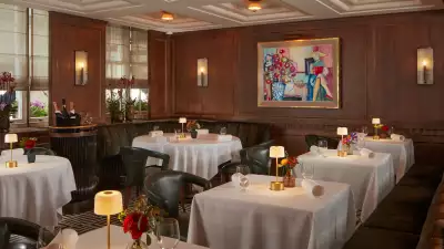 The dining room at Ormer Mayfair by Sofian