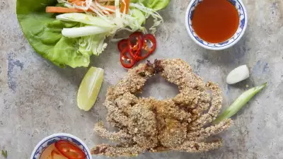 Salt and chilli soft shell crab