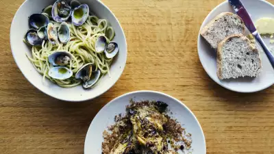 Plates of Italian Food