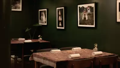 Tables and chairs at Tehran Berlin, Clerkenwell