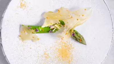 A dish at Alain Ducasse at the Dorchester
