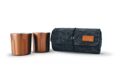 Firelight tumbler and case, High Camp
