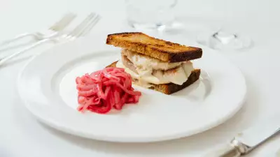 Smoked eel sandwich