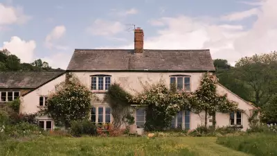 The farmhouse in Dorset where Roberts lives with his family