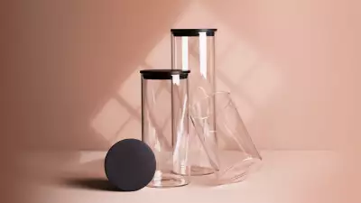 Franklin Lade&rsquo;s food jars feature airtight bamboo lids, cleverly designed to fit flush to avoid wasted cupboard space