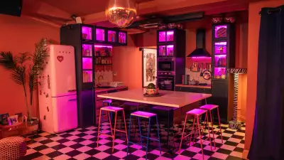 Scene of many a party - the kitchen table at The Little Violet Door